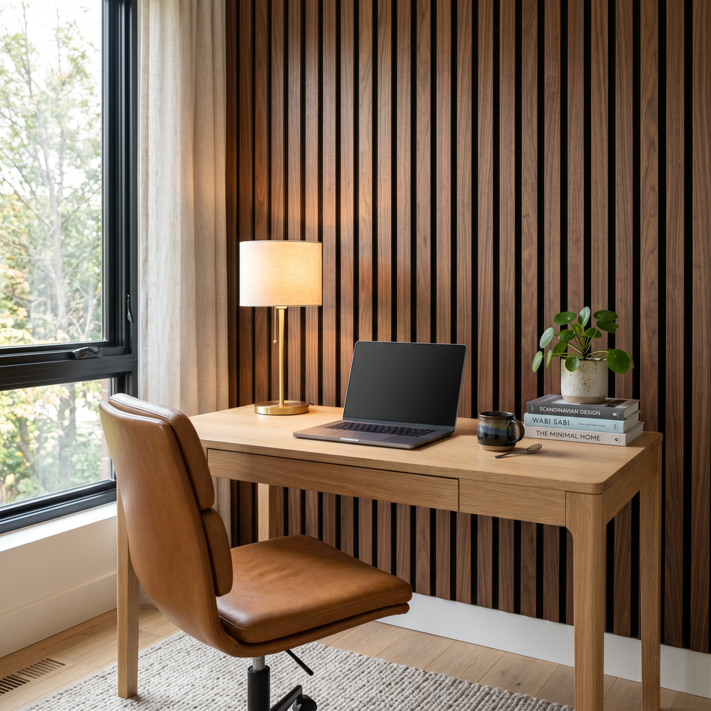 Brunello Premier — Walnut Acoustic Wall Panel 270 × 110 cm